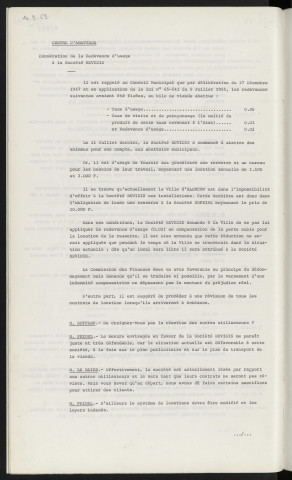 Centre d'abattage, exonération de la redevance d'usage à la société BEVIDIS.