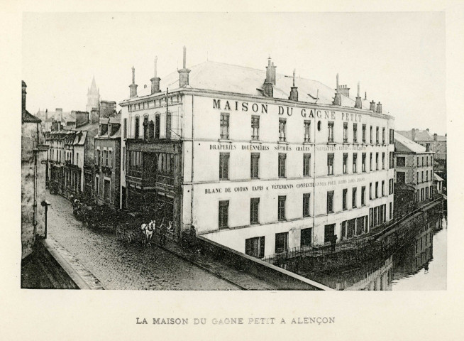 Maison du Gagne Petit, Rue du Pont Neuf phototypie noir et blanc (Henri Desforges) [1902].