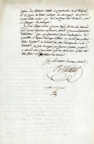 Plan élévation et coupe de la halle au blé d'Alençon suivant le projet approuvé en 1805 (Berthelmy, éch.0.002, sd) ; Plan élévation et coupe de la halle au blé suivant le projet en 1807 (Berthelmy, éch. 0.002, sd) .
