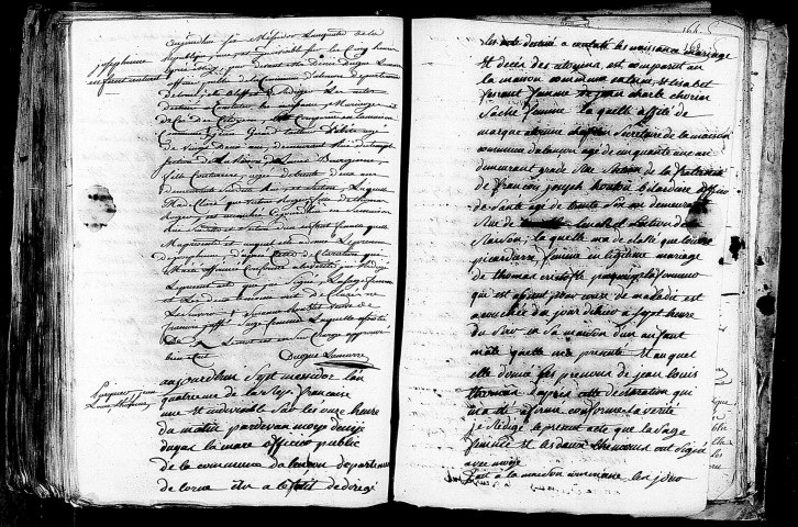 Acte de naissance de ROGER Joséphine enfant naturel (24 juin 1796),acte de naissance de PASQUIER Jean Louis Thomas (24 juin 1796).