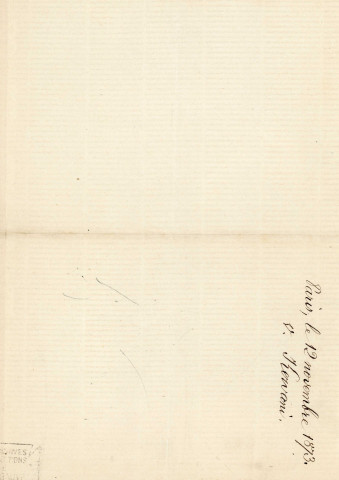 Lettre autographe signée de l'écrivain Victor Kervani à l'acteur Adolphe Delaferrière (12 novembre 1873).