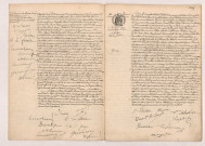 Acte de mariage de BRUGALÉ Emile Henri Marie Joseph et FRADIN DE LINIÈRE Marie Josèphe Bathilde Léonide Germaine (07 Janvier 1908), PUNIÈRE Ernest Victor Isidore et LEBALLEUR Pauline Julienne (10 Janvier 1908).