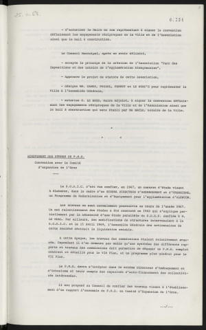 Parc des expositions et de loisirs de l'agglomération Alençonnaise, réalisation du projet. Achèvement des études de P.M.E., convention avec le comité d'expansion de l'Orne.