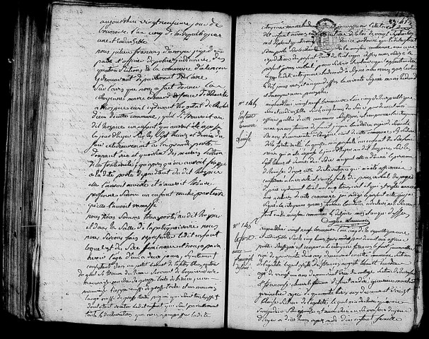 Acte de naissance de Louise enfant trouvé (19 novembre 1796),acte de naissance de LEFORT Anne Françoise Désirée (18 novembre 1796).