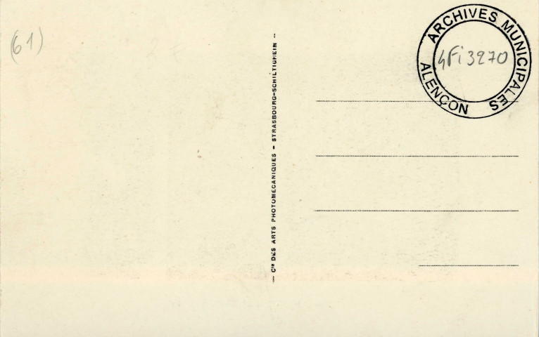 Alençon (Orne), point d'Alençon, carte postale ancienne noir et blanc n°206, édition Léon et Lévy (Paris), marque LL., Cie des Arts photomécaniques, sd, (14x9), AMA.