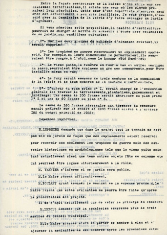 Projet de jardin pour la maison d'Ozé, plan (établissement d'Horticulture H. Philippe, 1/100, 19 décembre 1925) (62 x 44).