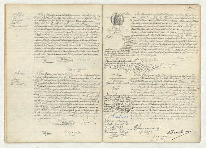 Reconnaissance de BANNIER Jules Léon (17 mars 1905),reconnaissance de LIGER Paul Henri (17 mars 1905),acte de naissance de BIREE Georges Louis enfant naturel (17 mars 1905),acte de naissance de LANSMAN Geneviève Marie Alexandrine (17 mars 1905).