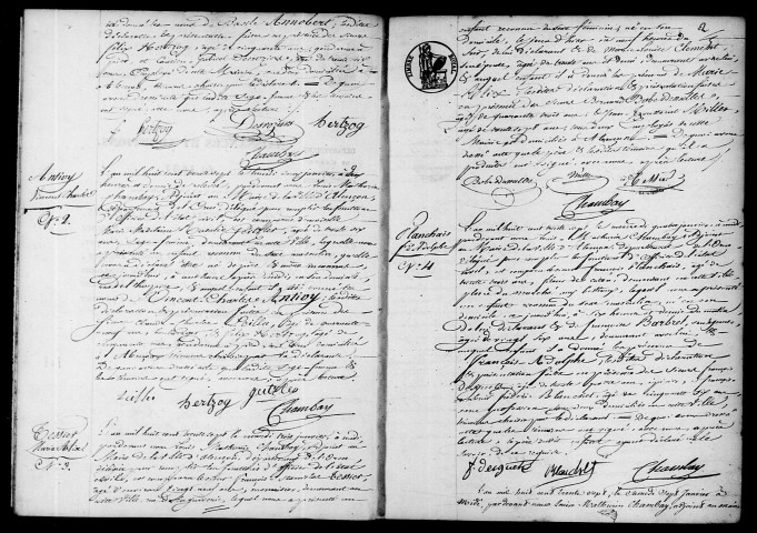 Registre des actes de naissance et adoption (1837).