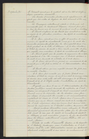 Etat du matériel d'incendie, pompes et tuyaux, lieutenant PASQUIER, demande de M. DORE. Question fermeture du dépôt de convalescents, école Masson, Halle au blé, immeuble Gardien, M. Justin GODARD sous secrétaire d'état du service de la santé, M. DARIAC député, demande de M. ROMET
