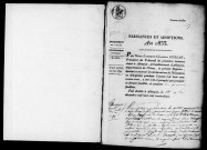 Registre des actes de naissance et adoption (1833).