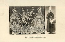 Alençon (Orne), point d'Alençon, carte postale ancienne noir et blanc n°206, édition Léon et Lévy (Paris), marque LL., Cie des Arts photomécaniques, sd, (14x9), AMA.