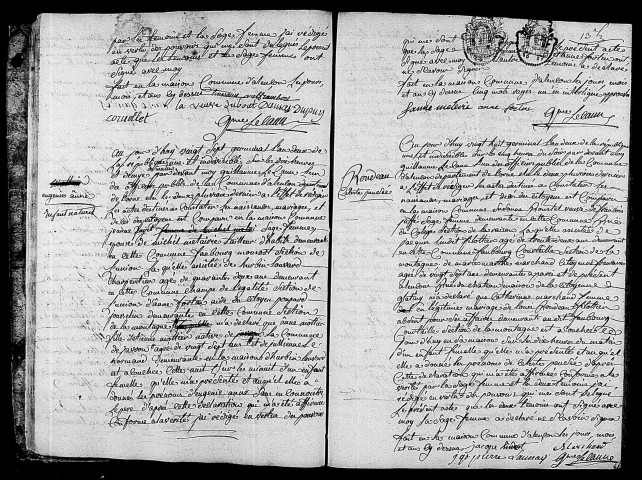 Acte de naissance de CORNEILLET Damaze Adélaïde Toussaint (14 avril 1794),acte de naissance de MOTTIET Eugénie Anne enfant naturel (16 avril 1794),acte de naissance de RONDEAU Céleste Pensée (17 avril 1794).