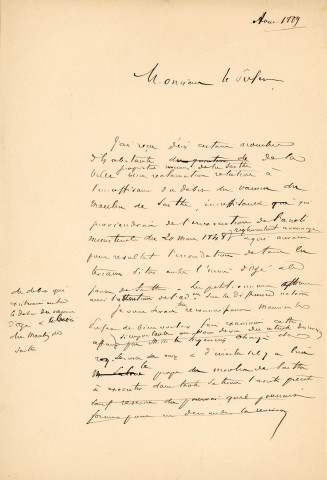 Rivière de la Briante, règlement d'eau sur la retenue des eaux du Moulin du Guichet (1825-1835), pétition du sieur Dujarrier : correspondance.