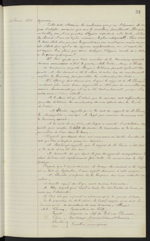 Service de eaux, commission spéciale, exposé de M. Doré