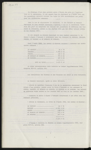 Eau, révision des conventions avec les communes de Cerisé, Damigny, Saint Germain du Corbeis, le Chevain, Saint Paterne.