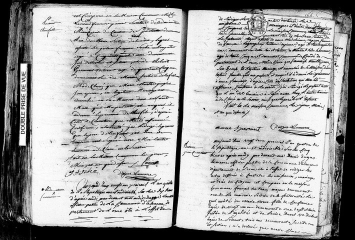 Acte de naissance de POIRIER Théophile (8 juin 1796),acte de naissance de HEDE Anne Françoise (9 juin 1796),acte de naissance de BOITEAU Jean Constant (9 juin 1796).