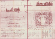 Square du Poilu, Avenue de Courteille, projet 4, plan (Services Techniques, 1/200, 21 janvier 1957, modification 4 mai 1957 PC035) (118.5x82).