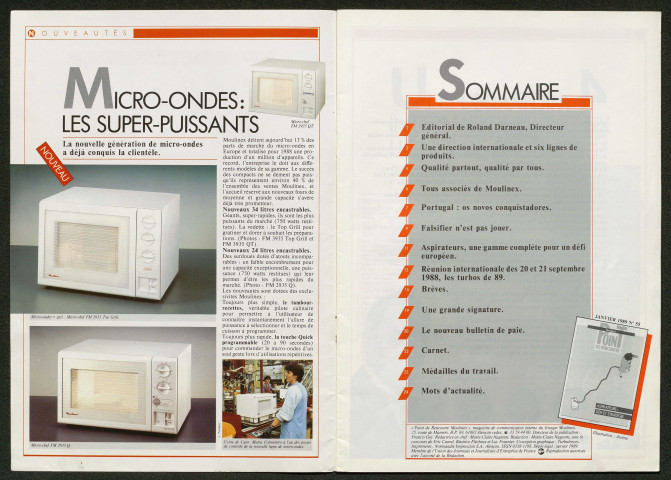 Le Point de rencontre Moulinex n°55 ( janvier 1989)
