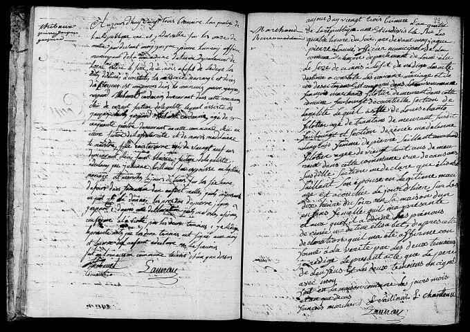 Acte de naissance de DUVAL François Egalité enfant naturel (14 novembre 1795),acte de naissance de THIBAUT Pierre Jacques Gaspard (13 novembre 1795),acte de naissance de MARCHAND Renée Madeleine Elisabeth (13 novembre 1795).
