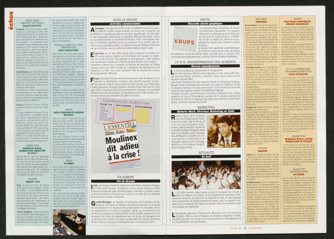 Le Point de rencontre Moulinex n°70 ( octobre - novembre 1994)