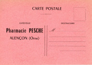 Pharmacie Pesche, publicité : carte postale type.