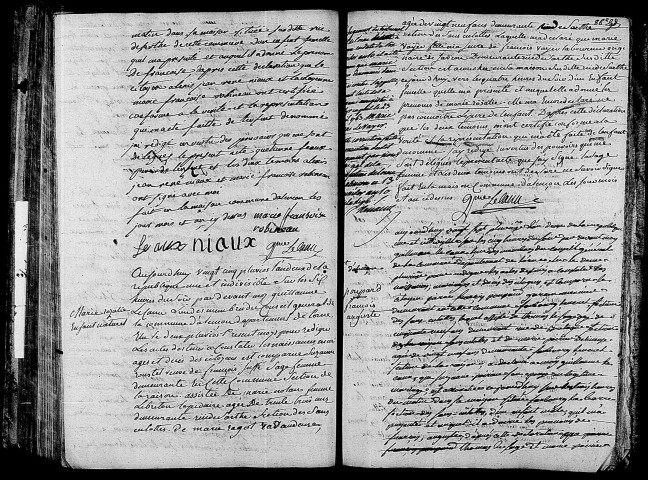 Acte de naissance de FEAUX Françoise (13 février 1794),acte de naissance de VAYER Marie Rosalie enfant naturel (13 février 1794),acte de naissance de POUPARD François Auguste (15 février 1794).