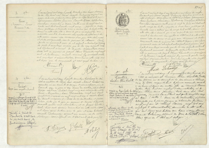 Reconnaissance de REUX Maurice Louis (4 novembre 1912),acte de naissance LECHAT Roger Louis Auguste Marcel (4 novembre 1912),reconnaissance de DELAUNAY Albert Eugène (5 novembre 1912),acte de naissance de GAUTIER Lucienne Hélène Charlotte (1er septembre 1912).