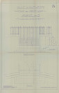 Les Promenades, porte 5 angle des rues Albert 1er et rue Candie, clôture, élévation, plan, coupe, (arch : A. Eschbaercher, ech : 0.05, n°5, date : 1940).
