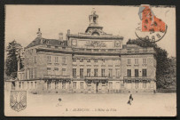 Alençon (Orne), l'Hôtel de ville, carte postale ancienne noir et blanc n°3, G. Artaud éditeur,(Date d'utilisation : 03 août 1928), collection particulière Daniel Bourandy, AMA.
