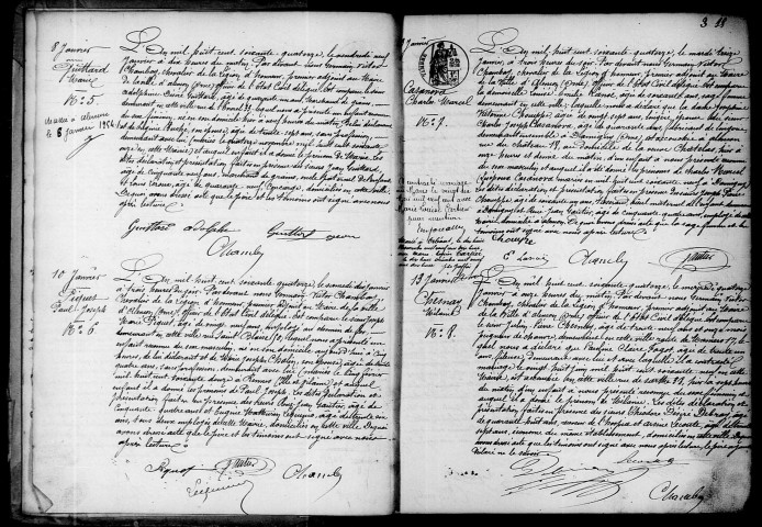 Registre des actes de naissance et adoption.