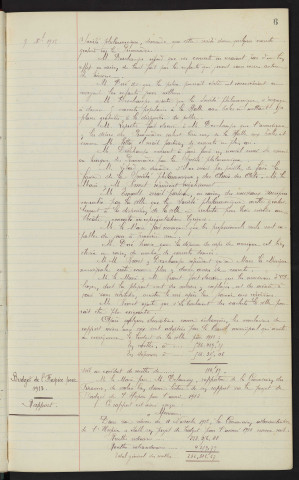 Budget de la ville pour 1913 : rapport, subventions. Budget de l'hospice pour 1913: rapport.