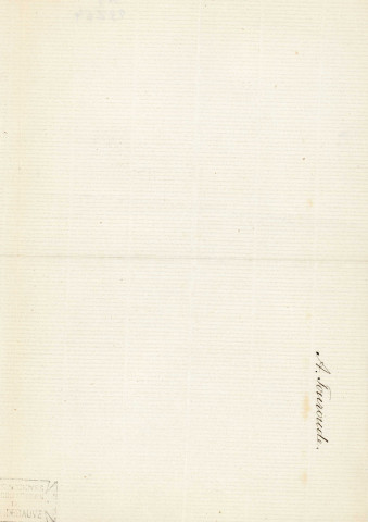 Lettre autographe signée de l'écrivain Alfred Edouard Touroude à l'acteur Adolphe Laferrière [ juin 1870].