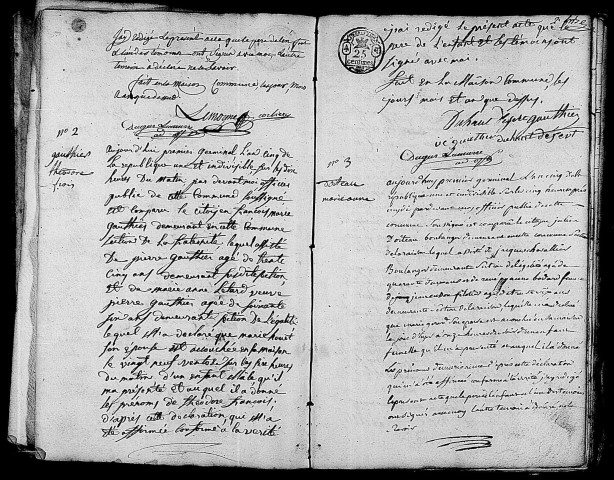 Registre des actes de naissance (29 mars-22 novembre 1797).