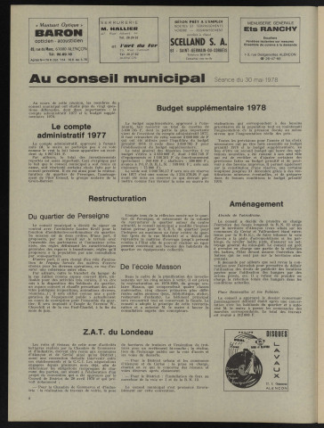 Alençon Notre Cité, journal des habitants de la Ville et des communes périphériques n°13 (juin 1978).