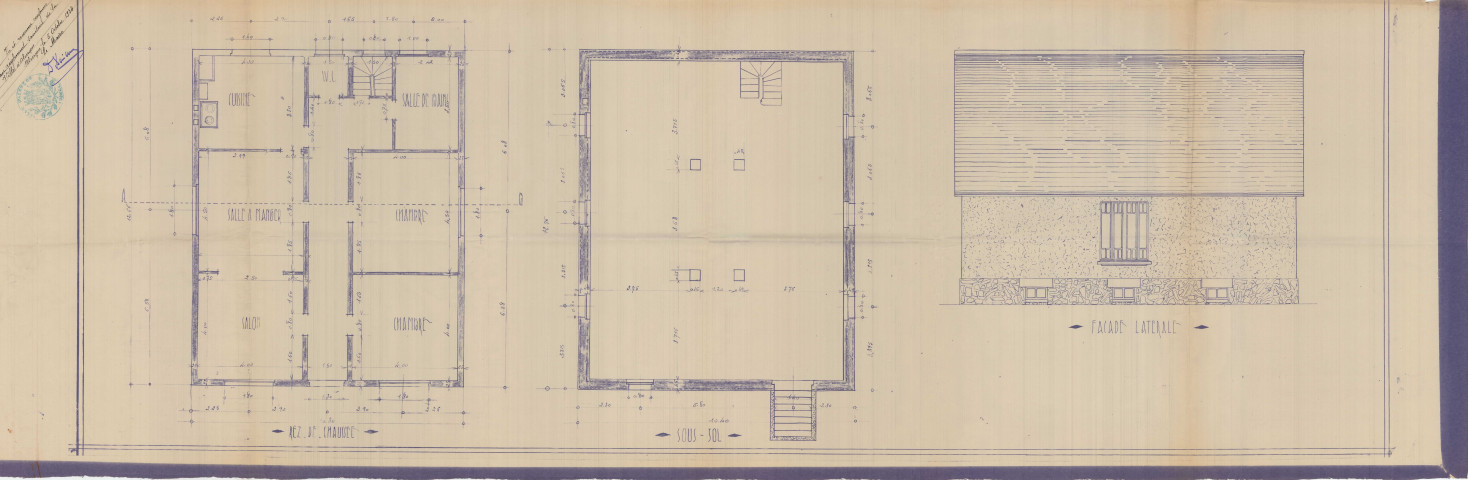 permis de construire n°24, Construction d'une maison d'habitation Avenue Courteille Alençon, (date de décision : 1934).