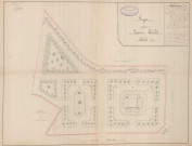 Projet de réfection du jardin de la Mairie, projet B (Établissement Horticole A. Tellier fils) (éch. 1/100, octobre 1920) (65 x 50)