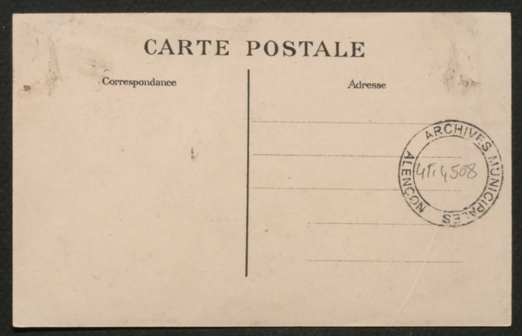 Alençon (Orne), fêtes de l'inauguration de l'Hôtel des Postes, la Préfecture, départ du Ministre pour le Banquet, carte postale ancienne noir et blanc n°6, A.M.F. éditeur, (Date cliche : 24 septembre 1911), (14x9),AMA.