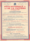 Fête nationale de la Victoire 14 juillet 1919 : affiche Imprimerie G. Supôt (94 x130)