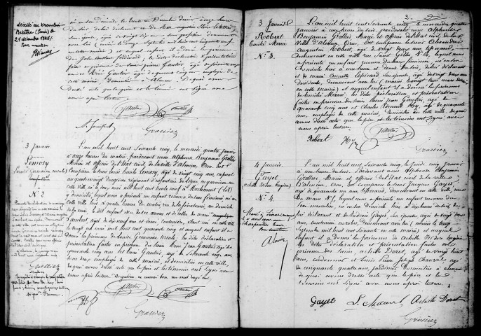 Registre des actes de décès.