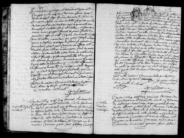Acte de naissance de LEMEUNIER Marie Anne Françoise (11 avril 1794),acte de naissance de HERBELIN Roquette enfant naturel (14 avril 1794),acte de naissance de DUVAL Françoise Scholastique (14 avril 1794).