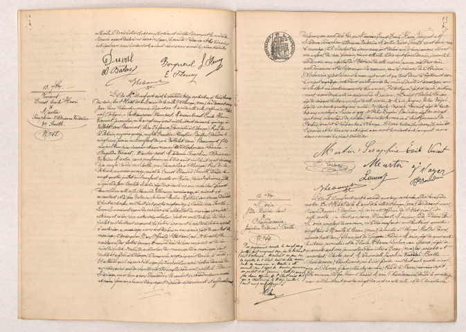 Acte de mariage de AUFFRAY Emile Adolphe et DUVAL Marguerite (6 Septembre 1907), VINCENT Ernest Emile Henri et MARTIN Séraphine Adrienne Victorine veuve SMITH (13 Septembre 1907), MORIN Jude Désiré Paul et CHAMDAVOINE Joséphine Victorine Berthe (14 Septembre 1907).