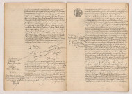 Acte de mariage de BRICARD Armand Alphonse Pierre et ISIDORE Marie Clémentine Berthe (12 janvier 1907), LAUNAY Gustave Marie Jules et AILLARD Marie Marcelline (15 Janvier 1907).