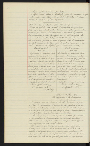 Octroi, révision du règlement, tarif d'Octroi, rapport