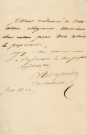 Lettre autographe signée de l'acteur Adolphe Laferrière à François Buloz Commissaire Royal près le Théâtre Français (22 septembre).