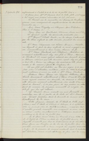 Assistance obligatoire aux vieillards infirmes et incurables, admissions nouvelles et mutations diverses