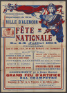 Fête nationale 14 juillet 1914 : affiche Imprimerie G. Supôt, (94 x 124).