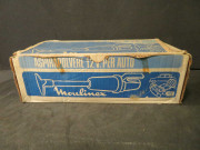 Aspirpolvere pour auto 12v type 172-8-02 avec carton, orange et beige (plastique, métal, coton), câble 4.50m avec prise allume cigare, Alençon Moulinex, 6 pièces, don de l'association Moulinex Jean Mantelet.