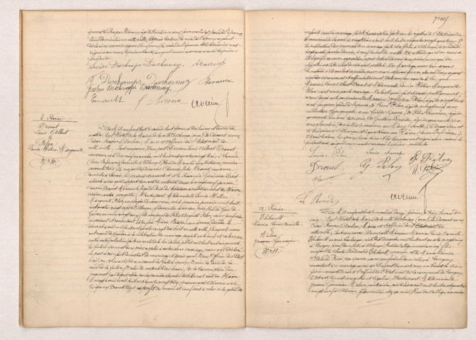 Acte de mariage de DAVOUST Adolphe François Marin Joseph et DESCHAMPS-DUCHESNAY Louise Blanche (07 Février 1908), DROUET Louis Albert et PILON Louise Hélène Marguerite (08 Février 1908), THIBAULT Maurice Louis Camille et MELUN Yvonnes Germaine (12 Février 1908).