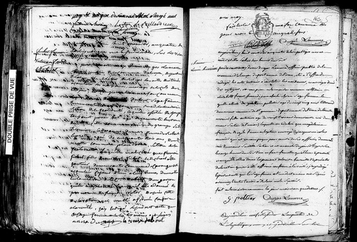 Acte de naissance de PASQUIER Jean Louis Thomas (24 juin 1796),acte de naissance de FICHET François Victor enfant naturel (26 juin 1796),acte de naissance de MERCIER Louise Henriette (25 juin 1796),acte de naissance de CHESNIER Bonaventure Michel Constant (27 juin 1796).