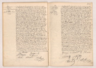 Acte de mariage de BAZIRE Amédée Honoré François Jean et MARTIN Joséphine Hortense Louise (17 mai 1910), Acte de mariage de CHANTELOUP Victor Marie veuf CALU et ROY Pauline Adèle veuve NAVARRE (17 mai 1910).